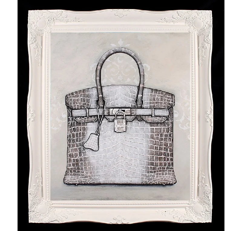 Hermes Birkin Bags with a Detachable Mobile Phone HolderLarge Limited Edition Himalayan Hermès Birkin Giclée