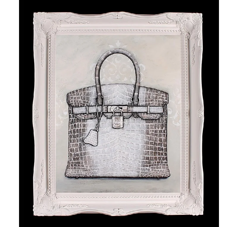 Hermes Birkin Bags with a Leather - Lined Interior Pocket for Added ProtectionMedium Limited Edition Hermès Himalayan Birkin Giclée