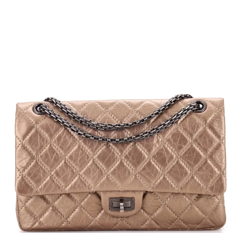 Reissue 2.55 Flap Bag Quilted Metallic Aged Calfskin 226