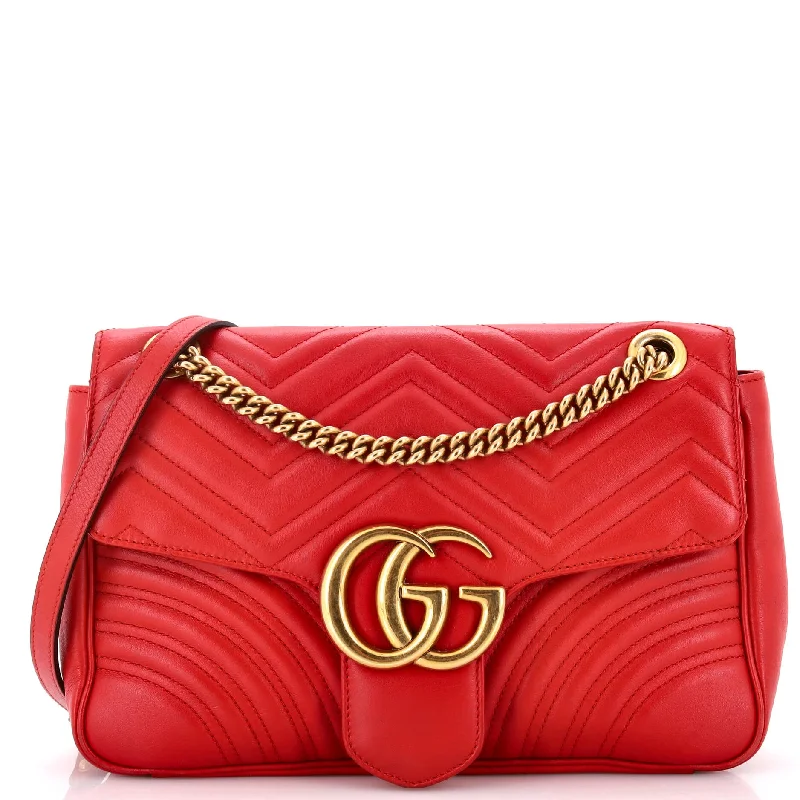 GG Marmont Flap Bag Matelasse Leather Medium