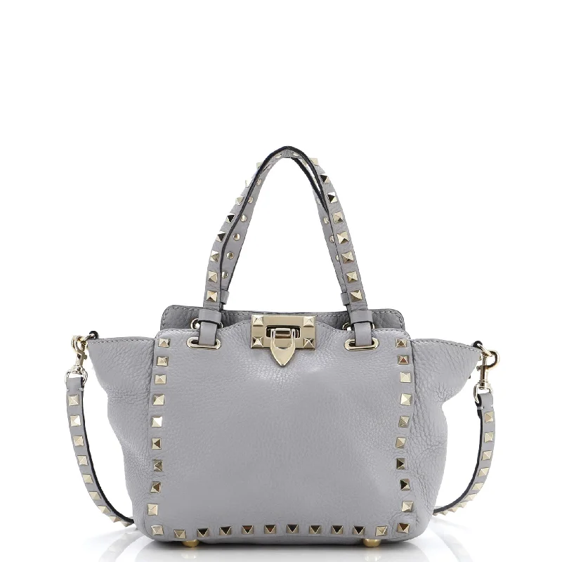 Rockstud Tote Pebbled Leather Mini